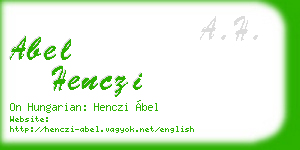 abel henczi business card