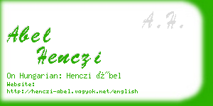 abel henczi business card